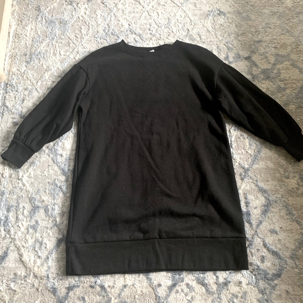 Black Sweat Shirt Dress